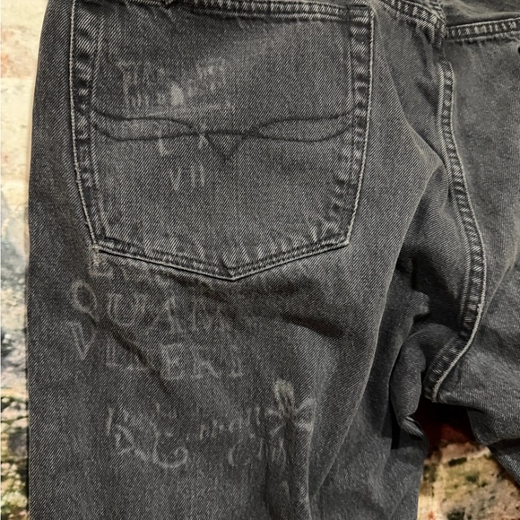 Polo by Ralph Lauren Relaxed Fit Black Jeans embroidered stitching - Picture 8 of 9